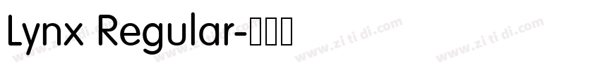 Lynx Regular字体转换